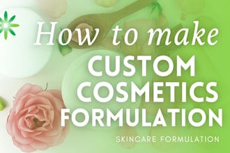 provide cosmetics formulation, skincare, beauty cream, anti ageing, serum
