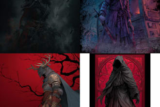 draw the best portrait in halloween or tim burton style