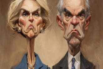 draw unique quality political cartoon or caricature