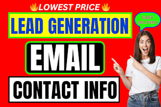 do b2b lead generation, verified email list from linkedin lead and instagram