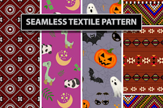 make textile prints and seamless fabric designs