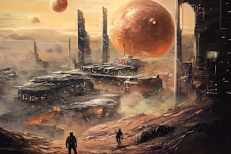 draw sci fi illustration and sci fi art