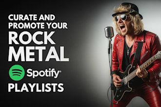 curate and promote your rock metal music on targeted spotify playlists