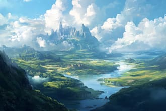 do fantasy landscapes and scenery art