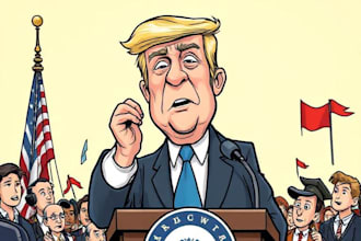 draw satire, editorial or political cartoons for you