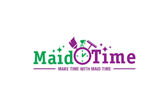 design awesome alluring logo for maid time cleaning