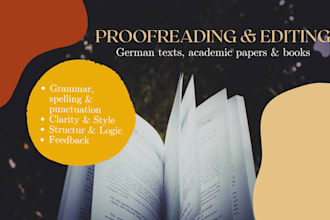professional proofreading and editing of german texts