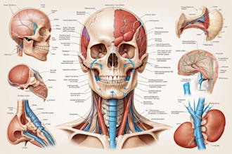 do medical anatomy, illustration and diagram for you