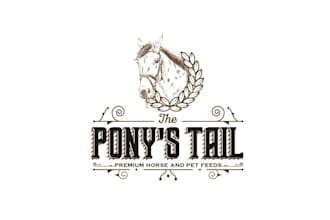 make a cowboy western vintage logo for a feed and tack shop