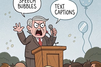 create a political or satirical cartoon
