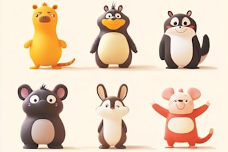 do professional animal cartoon character