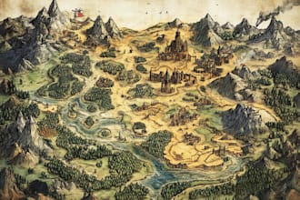 do fantasy map design map illustration fantasy map