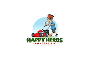 design happy herbs lawn care llc logo