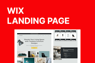 design wix landing page for your business or product