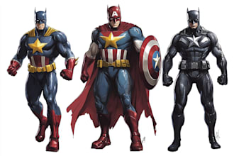do a superhero comic, comic art, comic cover art