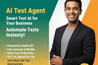 create a company ai text agent using gemini API