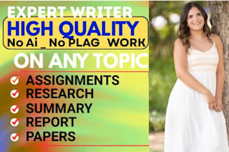 write finance, assignment, paper, report, research and summaries