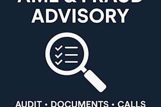 provide aml and fraud compliance advisory and documentation