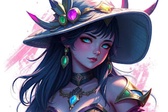 do a fantasy character art and fantasy unique style