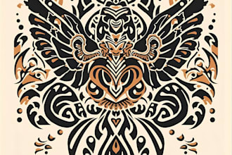 design a polynesian maori tribal tattoo