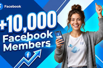 10,000 organic facebook group members for fast growth