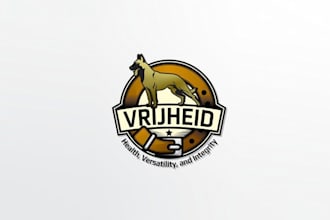 design a working dog superior logo for dutch shepherds