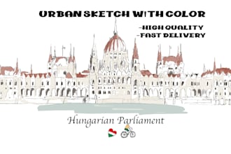 draw architectural illustrations and sketches