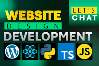 build website, full stack developer, front end and back end development