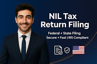 file nil tax return for federal and state filling