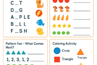 create printable preschool and kindergarten worksheets