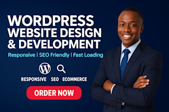 build a wordpress website with SEO, mobile friendly design