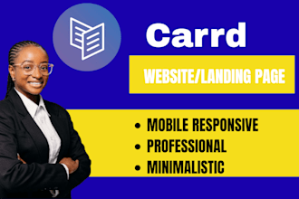 build a minimalistic professional carrd website design and carrd landing page