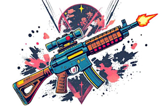 design unique weapons illustrations
