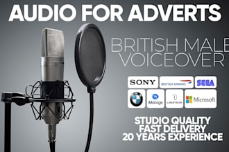 record and mix your audio advert with a professional british male voiceover