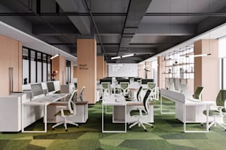 refurnish 3d office design, staff room,furniture layout, interior cgi rendering