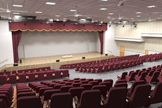 make 3d conference hall, stage design, panel room, curlinary studio, weddding