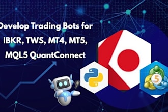 develop and optimize trading bots on quantconnect ibkr and mt4 mt5