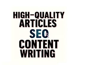 write high quality SEO optimized articles