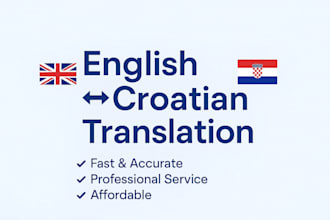 translate english to croatian and croatian to english