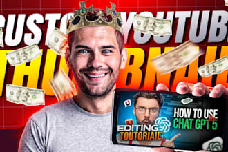 design a mind blowing youtube thumbnail for you