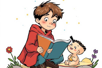 illustrate children story book illustration and comic book illustration