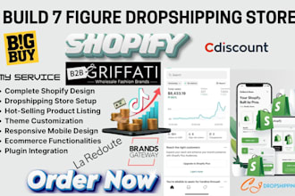 build shopify dropshipping ecommerce store with cdiscount brandsgateway bigbuy