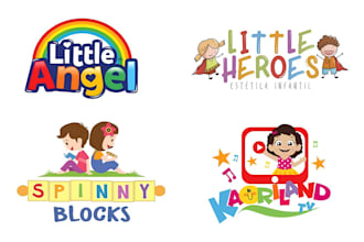 make unique childcare,  school and kids logo design