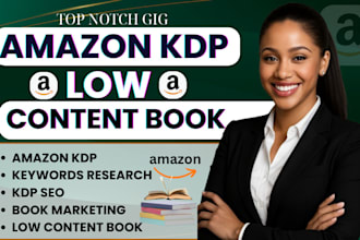 market  promote your amazon KDP low content books with SEO and keyword research