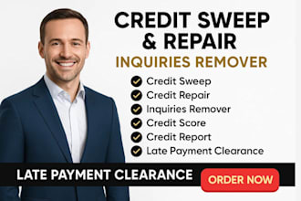 expert sweep credit report repair and remove negative items credit score