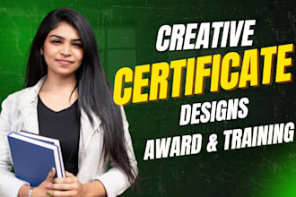 create professional computer diploma certificate award certificate design