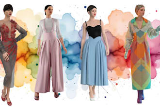 draw your clo 3d garment design marvelous designer fashion cloth illustrations