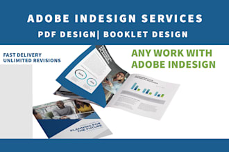 do work in adobe indesign, pdf design, booklet design