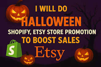 do halloween shopify, etsy store promotion to boost sales