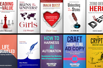 do ebook cover design, kindle book cover, ebook cover design, and book cover